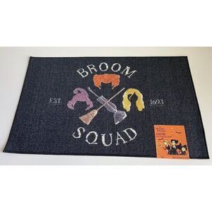 Disney Hocus Pocus “Broom Squad” Floor Door Mat Accent Rug Halloween NEW